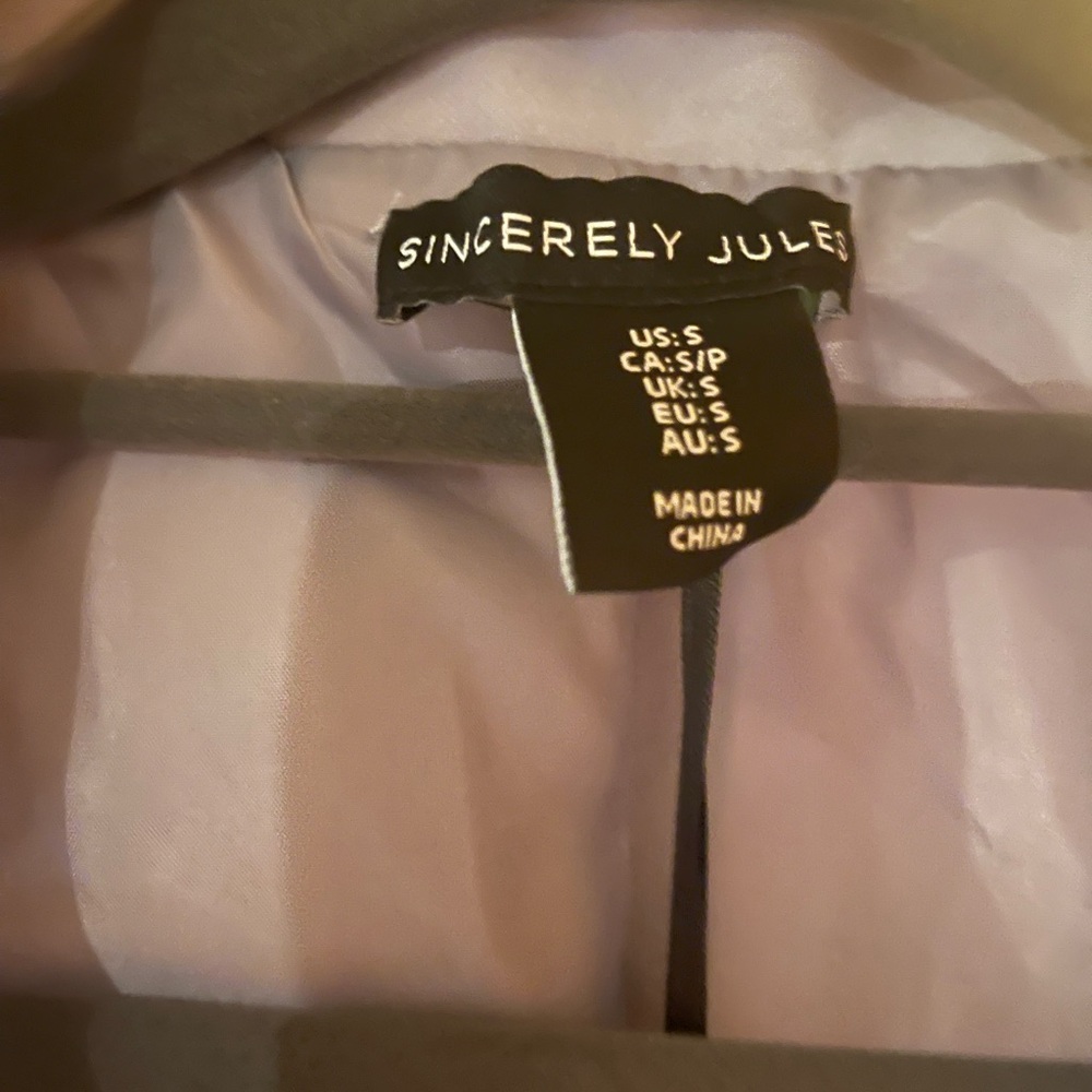 Sincerely Jules Vest